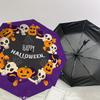 1pc Halloween Skulls Pumpkins Wreath Design Umbrella with Plastic Handle,Suitable for All Seasons Home Travel Outdoor UmbrellaDD1381