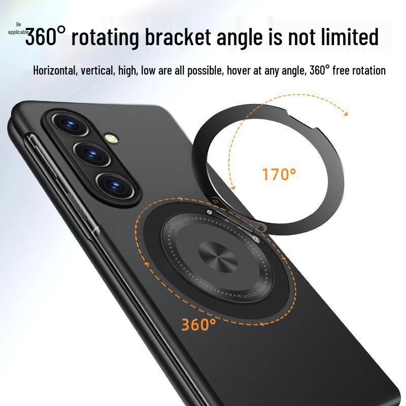 Samsung Z Fold7 Case: Foldable Screen 360° Rotating Magnetic Stand, Flip Cover, Anti-Fall Protection