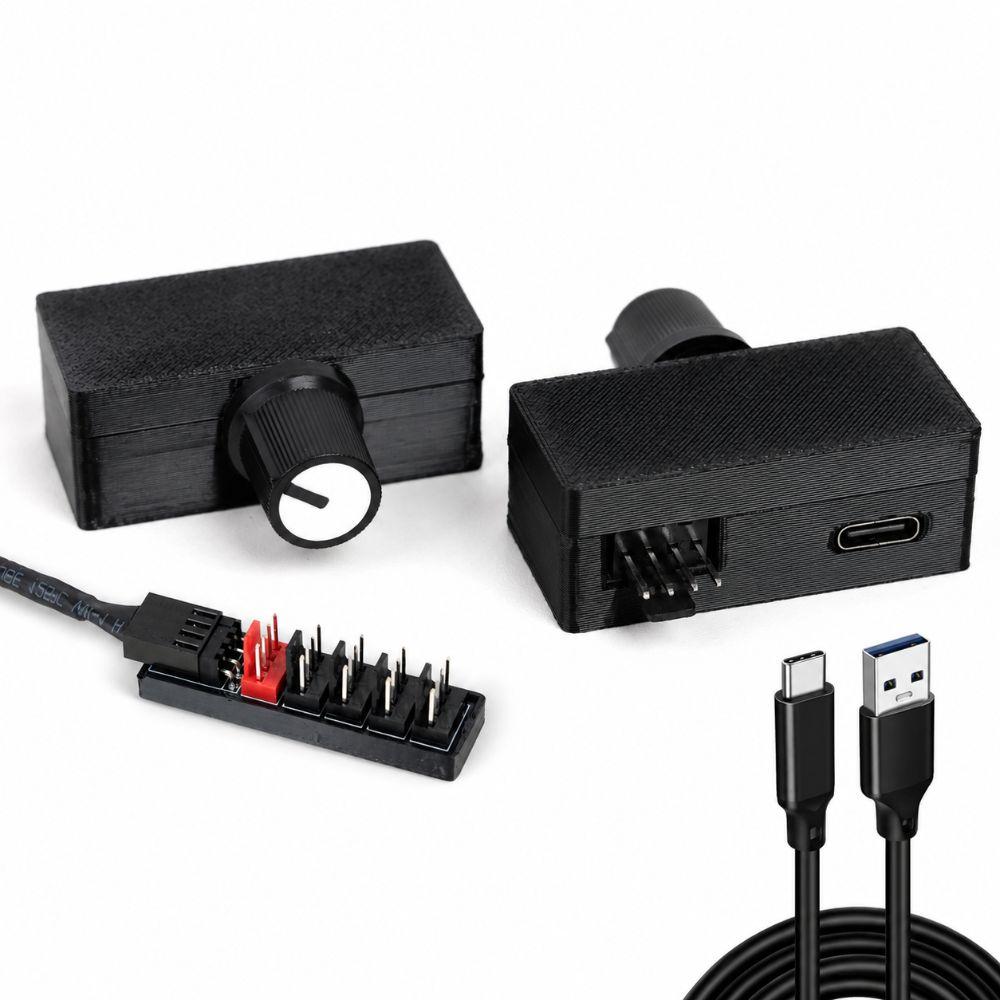 Type-C Fan Speed Controller 4Pin Pulse Width Modulator PWM Fan Controller Water-Cooling Systems