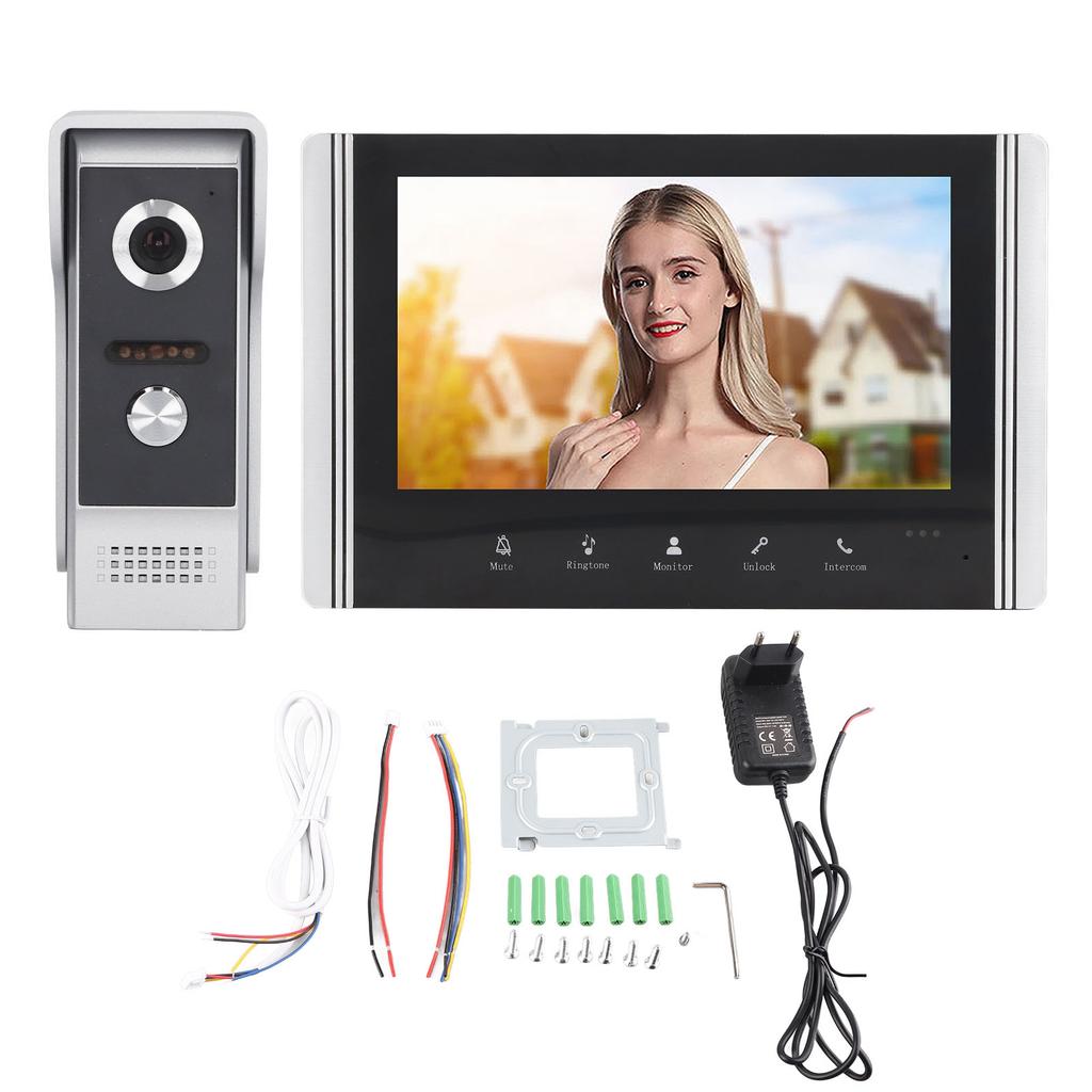 7-дюймовый WiFi видеодомофон с системой внутренней связи 1 в 1 с визуальным управлением по телефону и дистанционным управлением