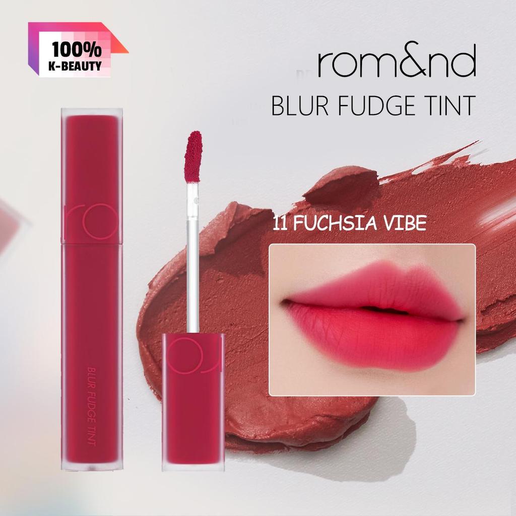 Rom&nd BLUR FUDGE TINT 01-04/06/11/13/16, Текстура Вельветовый Фудж, Туманный Блюр Финиш, Насыщенная Передача Цвета, Корейская Косметика, Корейский Макияж