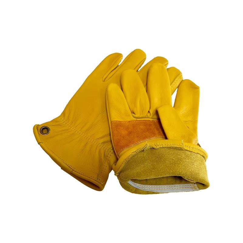 A Grade Custom Logo Heavy Duty Leather Work Gloves With Grip Palm for Men Bulk Safety Garden Working Gloves Construction