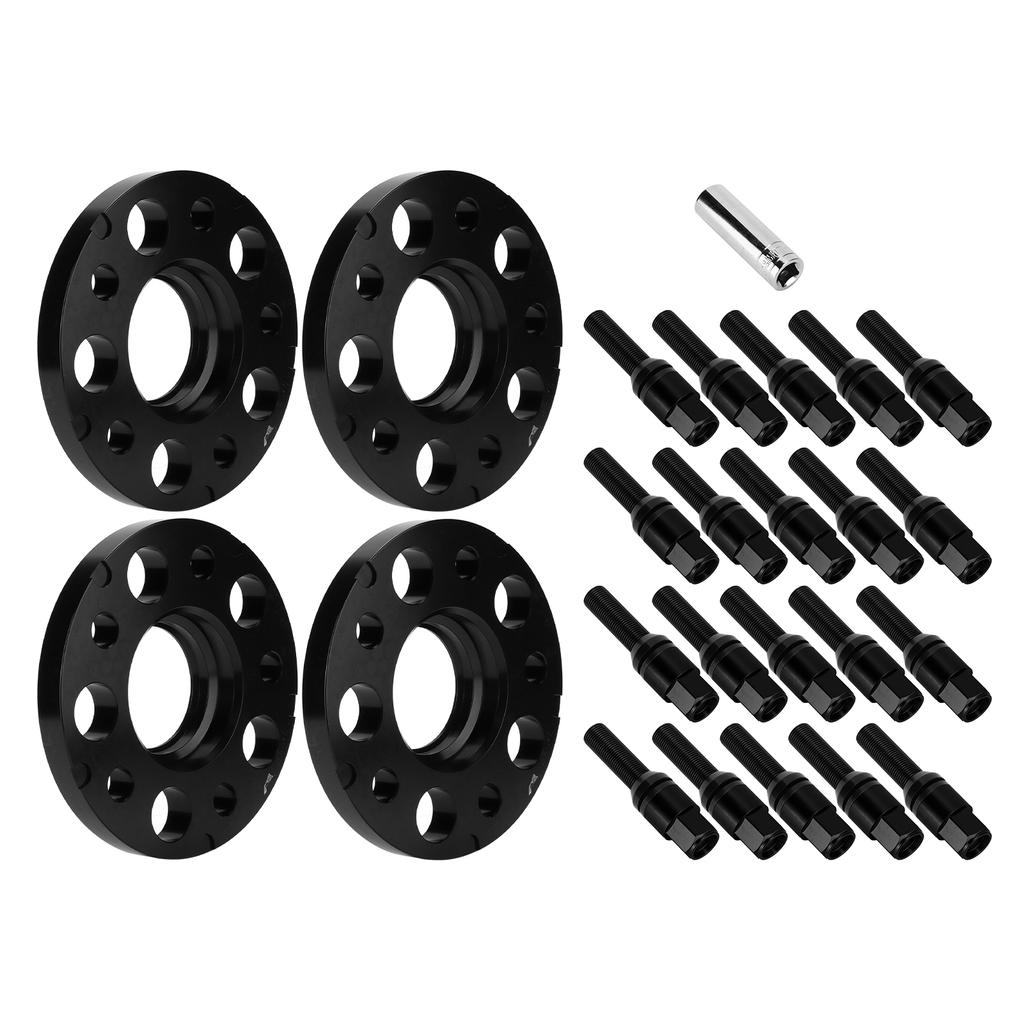 Комплект проставок для колес с центровкой по ступице 15 мм Замена для 2 Series F45 Active Tourer 2014 2020 Черный