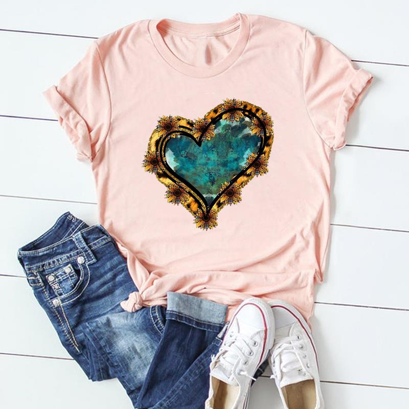 (Азиатский размер)Футболка, верхняя одежда, тренд, милая, милая, повседневная, с коротким рукавом, женская модная футболка с принтом, женская футболка с рисунком