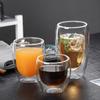 High Borosilicate Double-Layer High Temperature Resistant Glass Transparent Coffee Cup Household Heat Insulation Water Cup Milk Cup Tea Cup Juice Cup
