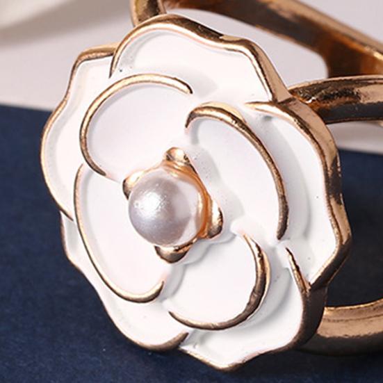 4 шт. Кольца для шарфа X-образной формы Камелия Искусственный жемчуг Клипсы для шарфа Металлические застежки-держатели для шарфов для женщин Шелковых шарфов Рубашек Шалей