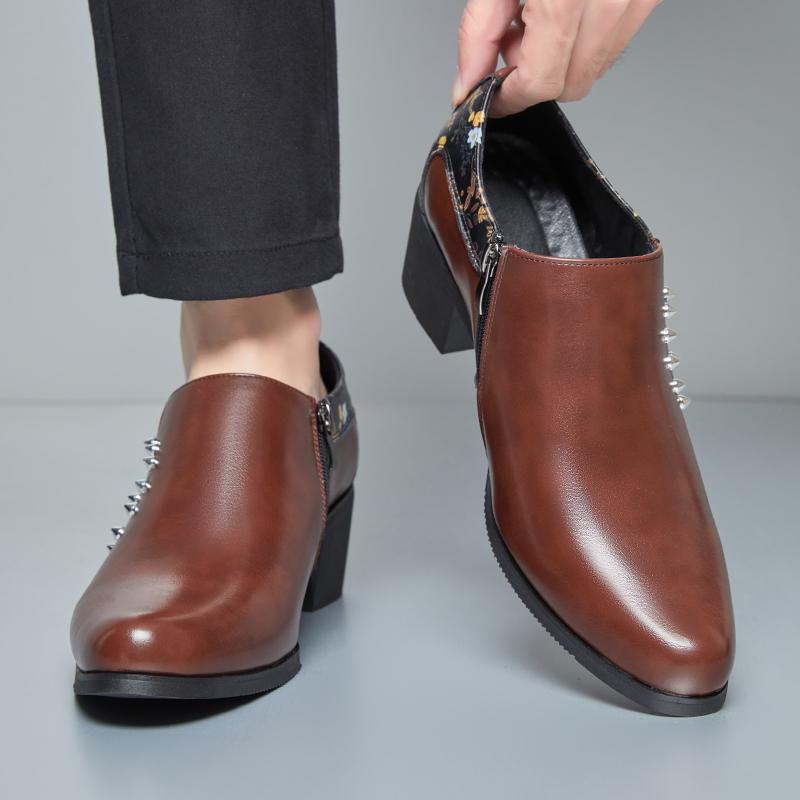 Модные, горячо продаваемые мужские банкетные туфли, свадебные туфли жениха, Европа, Америка, высококлассные элегантные коричневые мужские деловые кожаные туфли