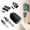 10x Keyless Drill Chuck Adapter Quick Connect Impact Driver Conversion Tool Change 1/4" Hex
