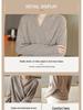 Chic Wool Knit V-Neck Cardigan: Casual, Loose Fit, Slimming, Long Sleeve Sweater for Women (Autumn/Winter)