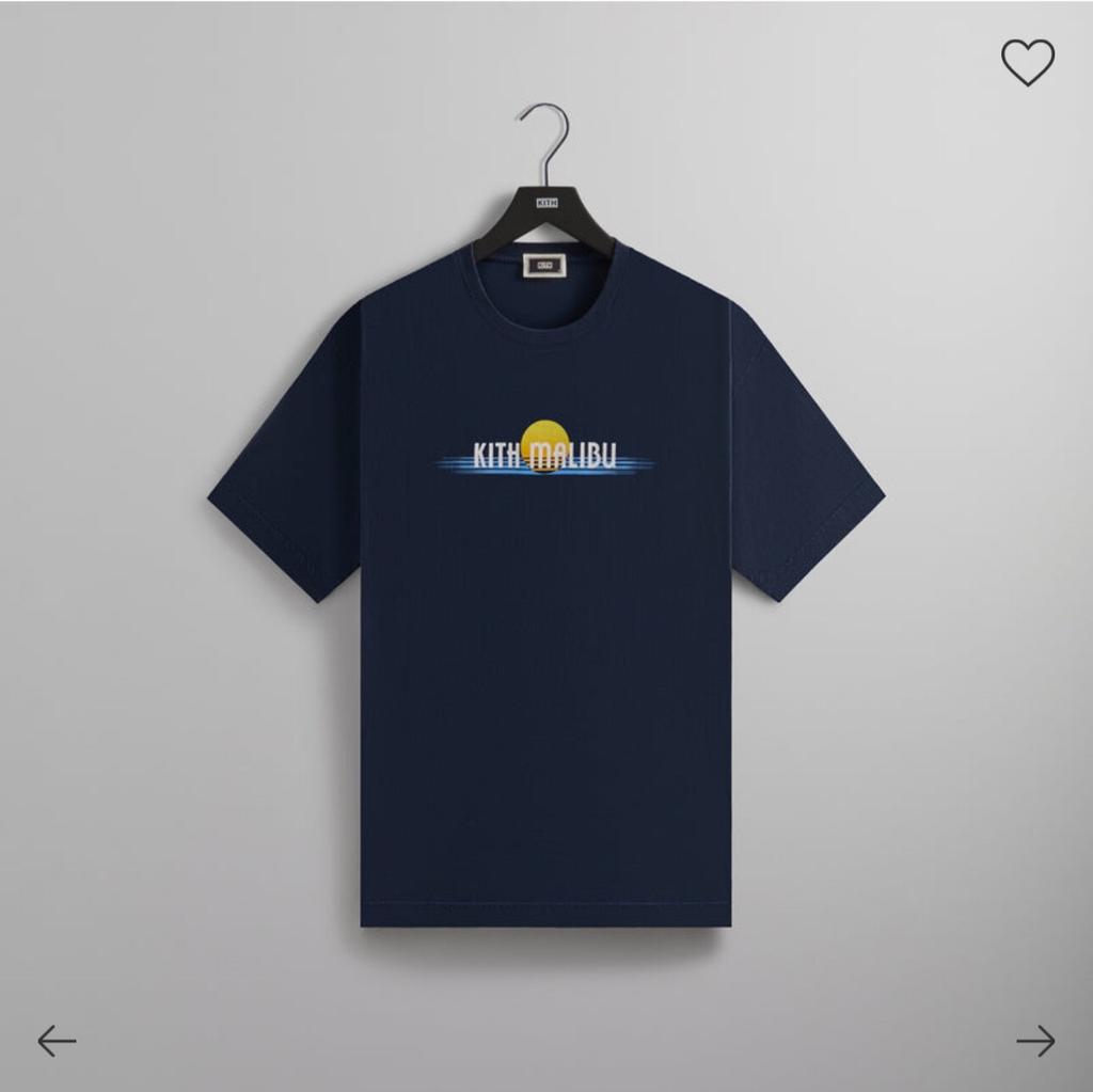 Kith Malibu Tee Shirt Navy Large Unisex T-Shirt