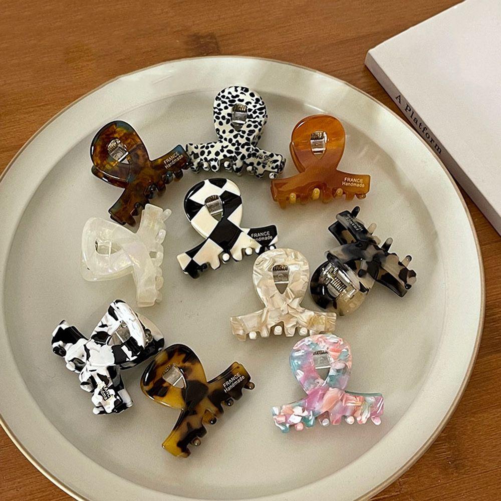 Acetate Printing Korean Style Barrette Women Hair Accessories Small Hair Claw Cute Hairpin