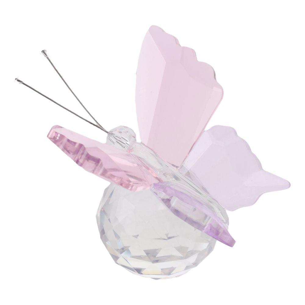 Beautiful Crystal Butterfly Figurines High Quality Cut Butterfly Animal Decoration Clear Handmade Glass Butterfly Paperweight