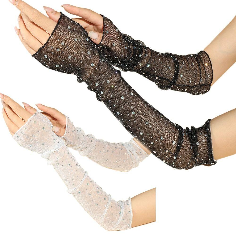 Сетчатые солнцезащитные рукава для рук, накидки на руки, длинные перчатки без пальцев, для занятий спортом на открытом воздухе