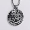High Quality Round Rune Star Necklace Lucky Solomon Talisman Hexagram Pendant Necklace for Amulet Jewelry