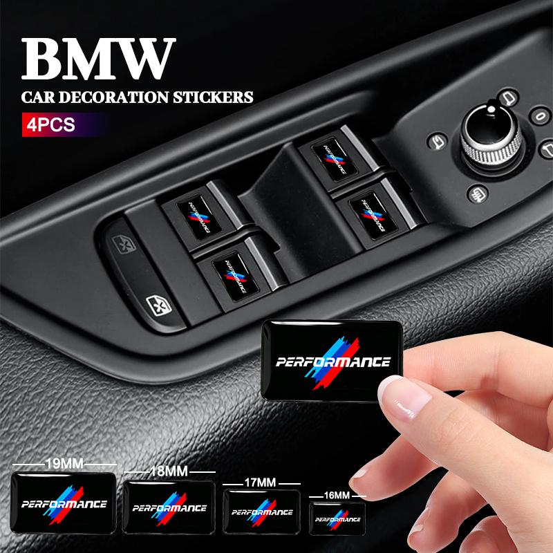 BBKQ7 Car Wheel Steering Wheel Wheel Hub Caps Badge Decal Decor Stickers For BMW M Power X1 X3 X5 X6 3 5 7 Series E46 E90 F30 G20