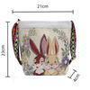 Новая мультяшная вышитая тканевая сумка кролик сова сумка-мессенджер ходить по магазинам ручная кладь