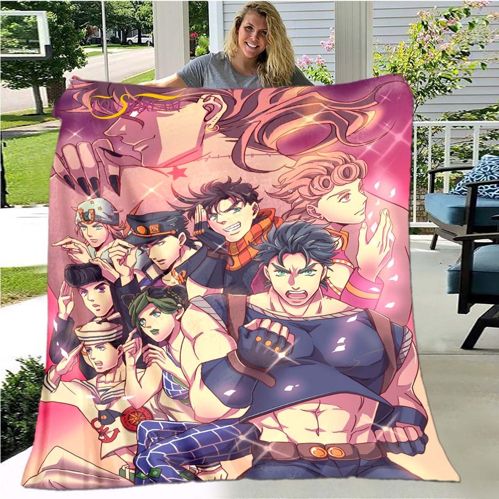 Фланелевое одеяло с 3D принтом «Невероятные приключения Джоджо», мягкое покрывало с мультяшным принтом, покрывало для дивана, одеяло