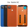 Новая задняя крышка для Xiaomi Redmi 9C, крышка аккумулятора, задняя панель корпуса с рамкой для камеры, линза + боковые кнопки, запчасти для ремонта