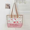 Sanrio Hello Kitty Прозрачная сумка через плечо Мелоди Синнаморолл Сумка большого объема Желейная сумка Пляжная сумка Сумка для туалетных принадлежностей