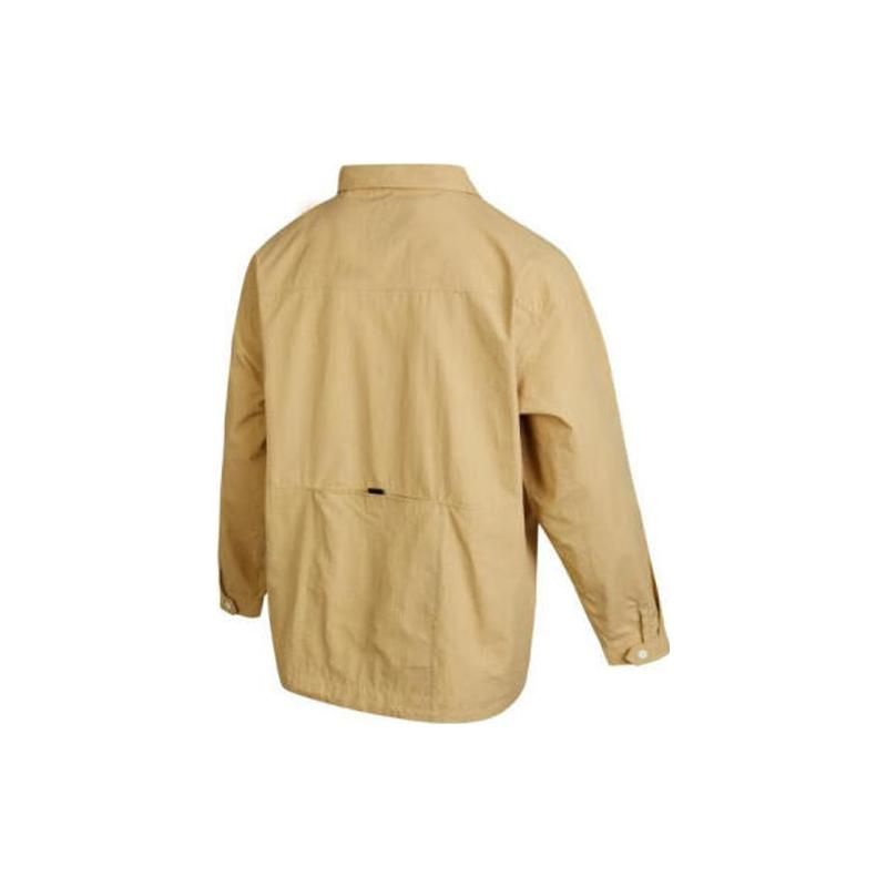 Vans Куртка для активного отдыха с вышитым логотипом на пуговицах и несколькими карманами, мужская коричневая VN0002GWYUU