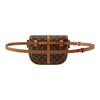 LOUIS VUITTON Solo detachable metal chain Monogram coated canvas patchwork leather trim single shoulder messenger bag women's brown