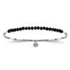 [R4092] - Silver Bracelet 'Mineralia' Black Silver (rhodium) - 16 Cm - 50x2 Mm