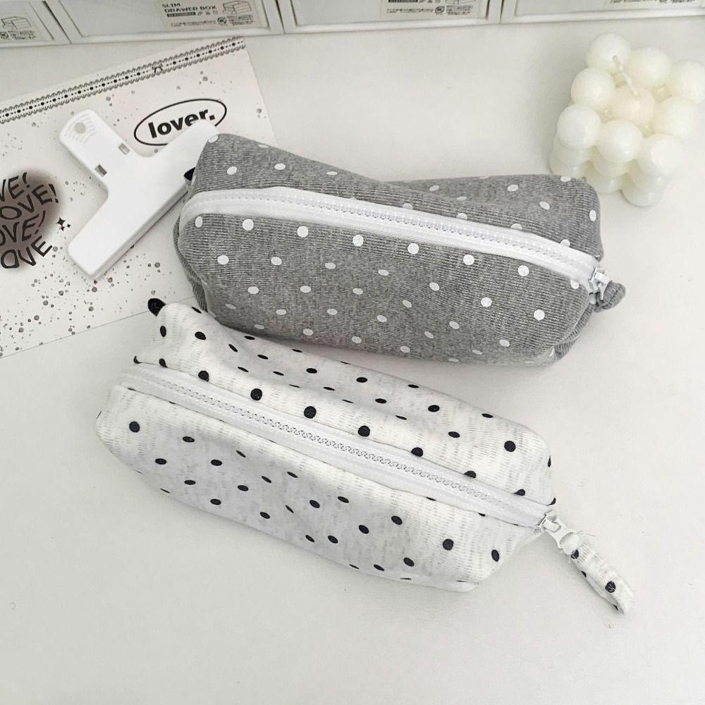 Sweet Pencil Case Large Capacity Zipper Stationery Pouch Desktop Organizer Makeup Bag Student