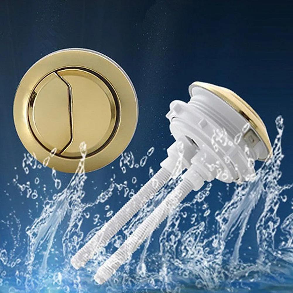 Easy Install Toilet Flush Modern Design Gold Toilet Flush Button Modern Bathroom Accessory Consistent Flush Performance