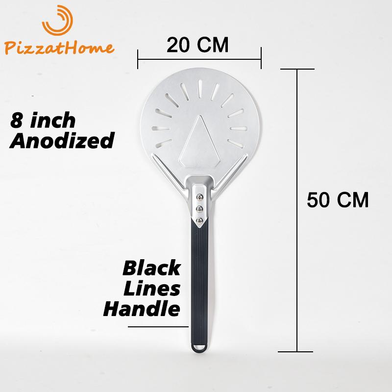 SHANGPEIXUAN Long Handle 7/ 8/ 9 Inch Perforated Pizza Turning Peel Pizza Shovel Aluminum Pizza Peel Non-Slip Handle Pizza Tool
