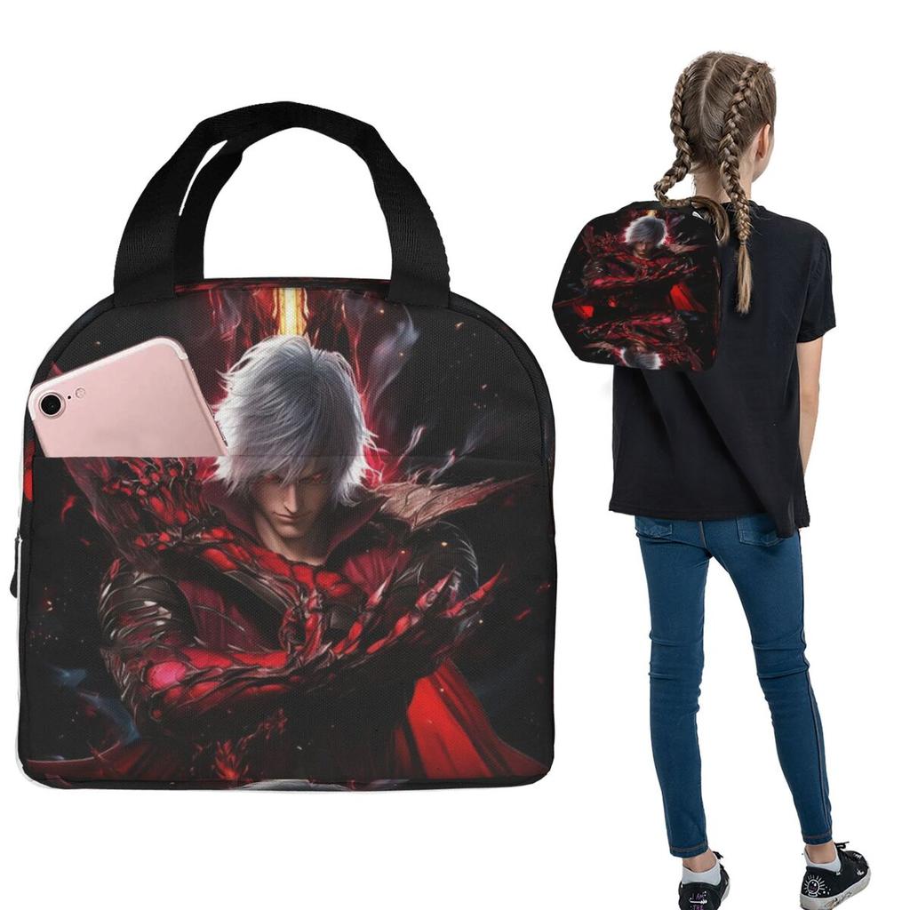Термосумка для обеда Devil May Cry для женщин и детей, портативные контейнеры для еды, термоланч-бокс, сумка-тоут