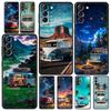 Чехол для телефона Samsung Galaxy S25 Edge S24 S23 S22 S21 Ultra S20 FE 5G S10 S10E S9 Plus Мягкий чехол Фургон Автомобиль Отдых на природе Кемпинг