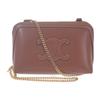 CELINE 10E383DR8.04LU Shoulder Bag Tan Calfskin Women