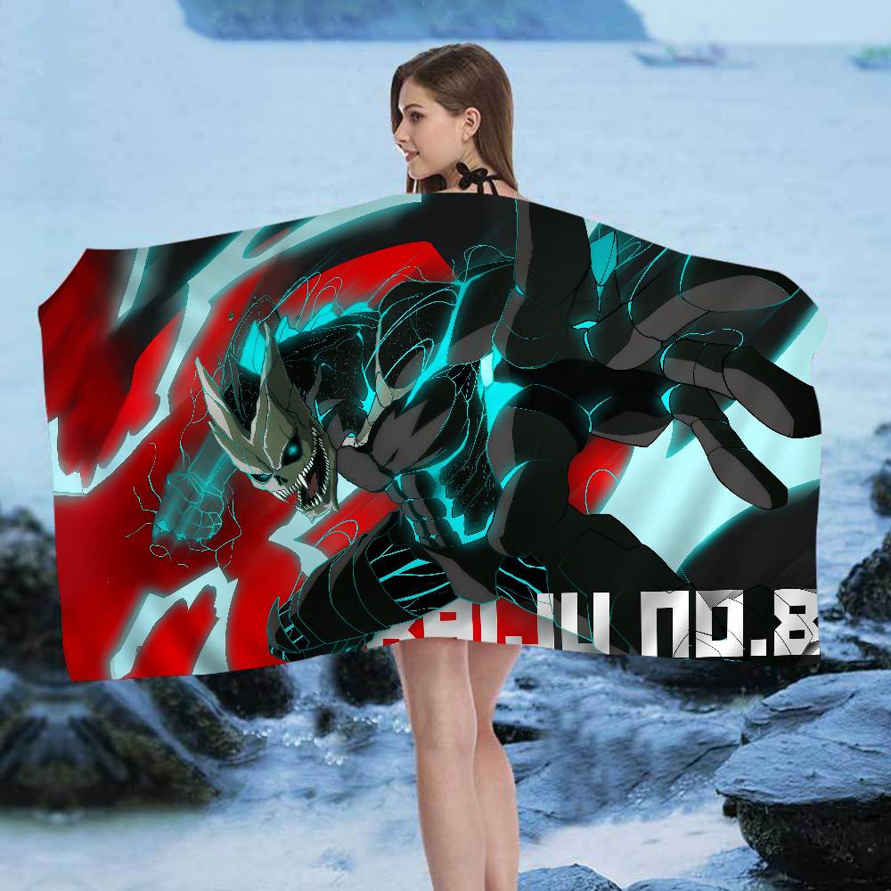 Анимация K-Kaiju No.8 Флисовое одеяло Быстросохнущие пляжные полотенца Большой размер с принтом Супервпитывающее одеяло-полотенце для бассейна
