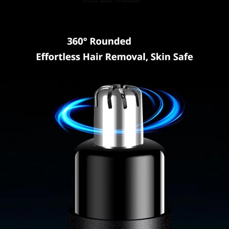 Waterproof Electric Nose Hair Trimmer Mini Portable USB Rechargeable Touch Control Groomer for Men Women Home Use