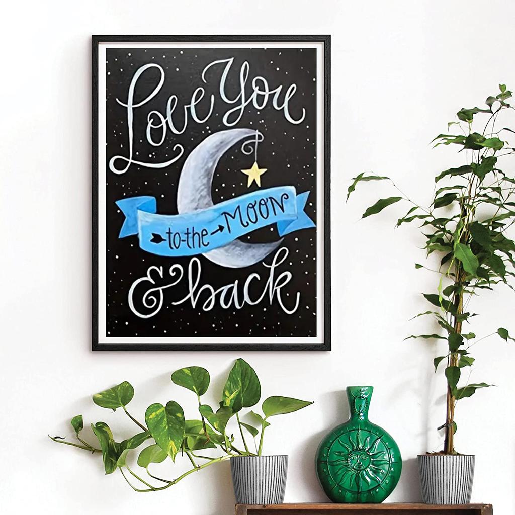 5D Diy Алмазная картина Полумесяц Набор для вышивки крестом Полная алмазная вышивка Мозаика Искусство Картина из стразов Декор Подарок