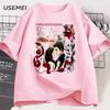 Twilight Tshirt For Unisex Unisex Casual Cotton Short Sleeve Round Neck Tshirt Harajuku Unisexs Clothes Loose Graphic Tees Oversized