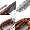 Карманный нож, профессиональные кухонные ножи, нож для разделки мяса из нержавеющей стали с ножнами с перьевым узором, кованый тесак для мяса