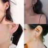 Street Super Cool Handsome No Pierced Cross Chain Earrings Ear Clip Bungee