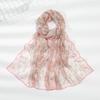 Elegant Design Chiffon Scarf Print Pattern Sun Protection Scarf New Shawl Wrap  Women Wear