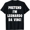 Костюм Леонардо Да Винчи Забавная футболка для Хэллоуин-вечеринки