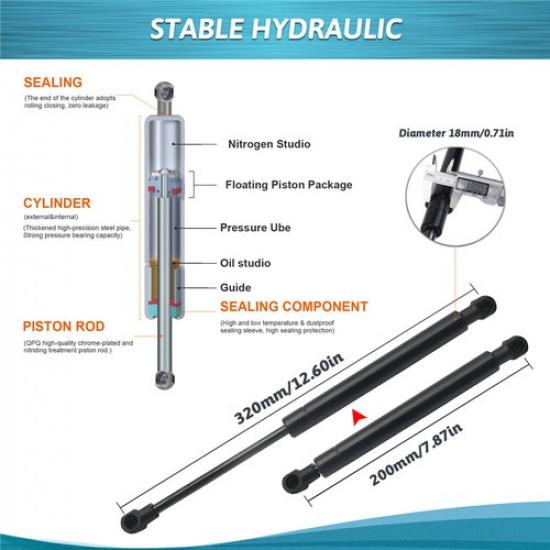 2x Hood Lift Supports Gas Spring Shock Struts For BMW 525i 525xi 528i 528xi 530i