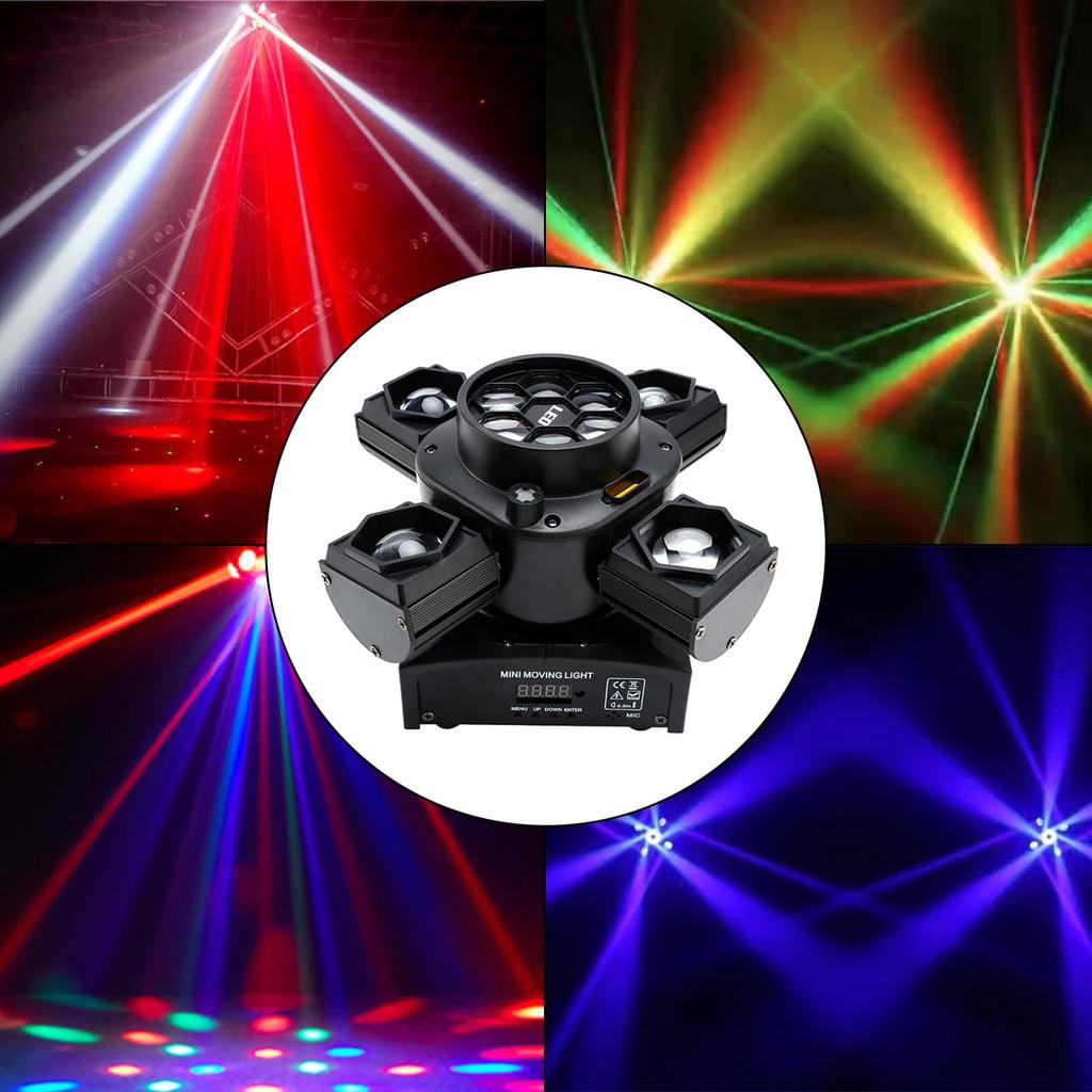 Frezon Stage Light LED Disco Light 80W High Brightness Multifunctional Strobe Effect Spotlight Stage Lighting DMX512 Channels Super Smooth Dimming