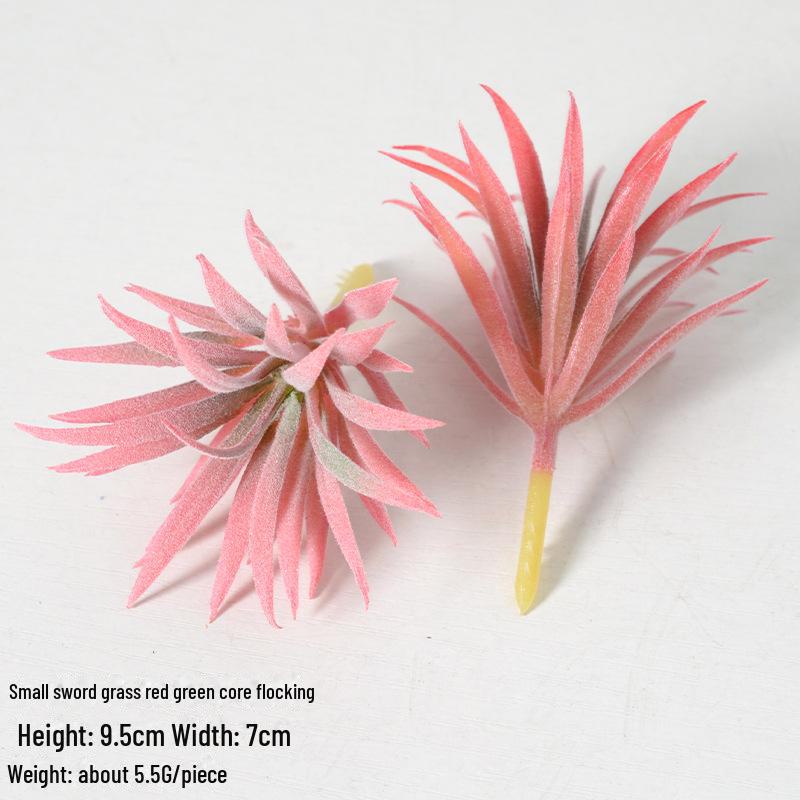 Mini Flocking Artificial Succulent Bonsai for DIY Wall Decor