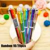 10/20pcs Vibrant 6 Colors Ballpoint Pens Smooth Rollerball Doodle Markers with Bullet Tips for Students & Prize Giveaways Pen Graduation