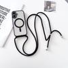 For iPhone 17 Case Compatible with MagSafe Electroplating TPU Phone Cover with Long Lanyard