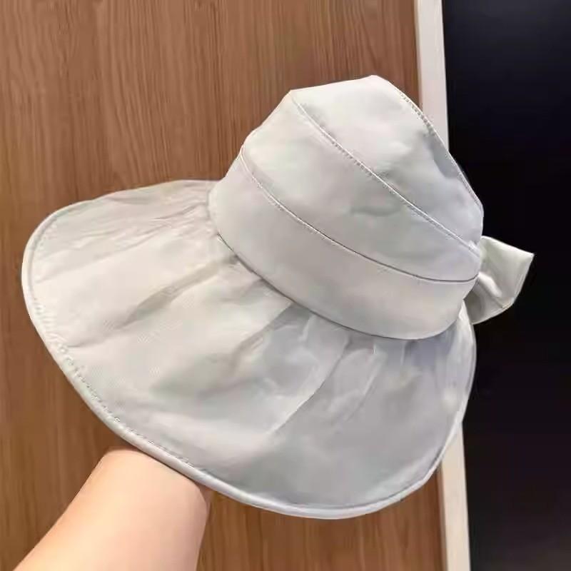 Модная женская летняя шляпа от солнца с широкими полями, бабочкой и бантом, уличная кепка для защиты от солнца при езде на велосипеде