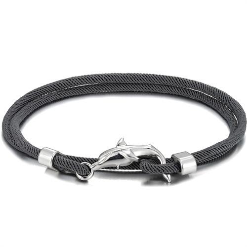 Миланская веревка Цветной браслет с несколькими кругами Регулируемый для мальчиков и девочек Маленький свежий браслет-шнурок с дельфином