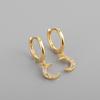 925 Sterling Silver Moon CZ Hoop Earrings for Women Dainty Tiny Earring Ear Piercing Jewelry