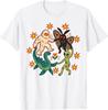 Funny Dancing Cryptids Bigfoot Mothman Alien Halloween T-Shirt