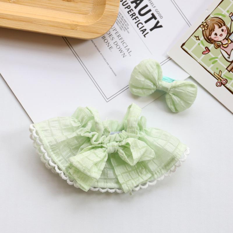 Labubu кукла платье наряд аксессуары для 17 см Корея Kpop EXO V2 V1 Labubu плюшевая кукла идол одежда платье шляпа комплект детский подарок без куклы